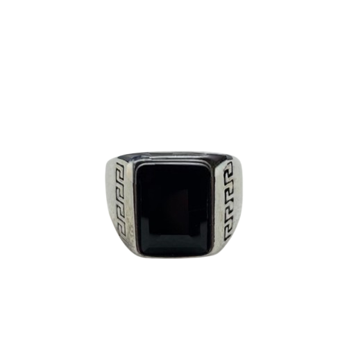 Versace style black onyx Ring...