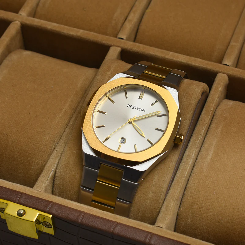BESTWIN STAINLESS STEEL WATCH � Two-tone/White Dial